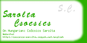 sarolta csocsics business card